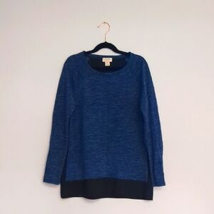 J Crew XXS Heather Blue And Black Long Sleeve Shirt